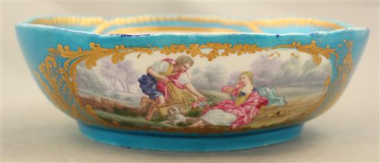 A Sevres bleu celeste salad bowl, 23.5cm